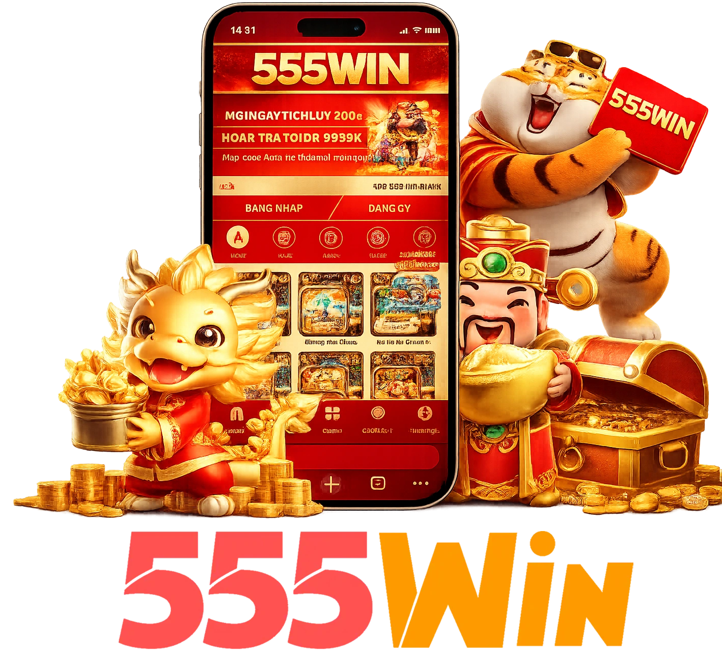 Hình minh họa ứng dụng 555Win trên thiết bị di động